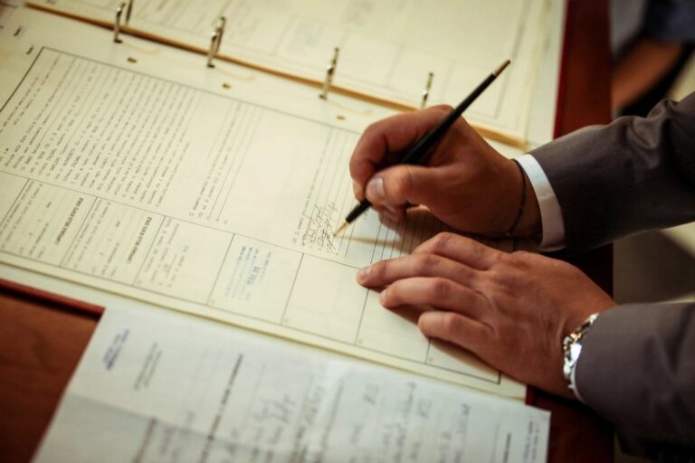 Signing contract