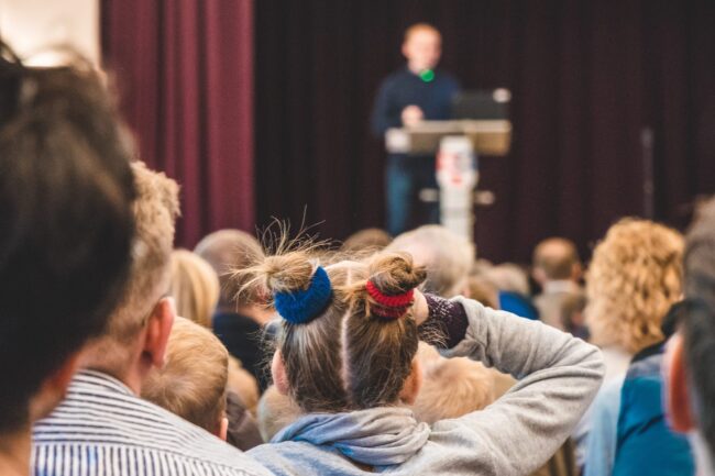 Speaker and audience